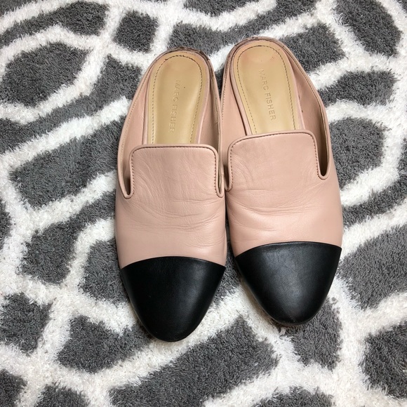 💫MARC FISHER ANALISE FLAT MULE size 8.5M pink/blk - Picture 3 of 8